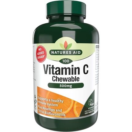 الإيمان في الطبيعة، Natures Aid فيتامين C 500 ملغ، أقراص قابلة للمضغ، 50 قرصًا