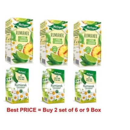 Chamomile Tea Herbapol Natural With Lime & Pineapple 60-180 Bags