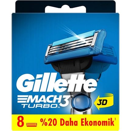 Gillette Mach3 Turbo - Pack Of 8