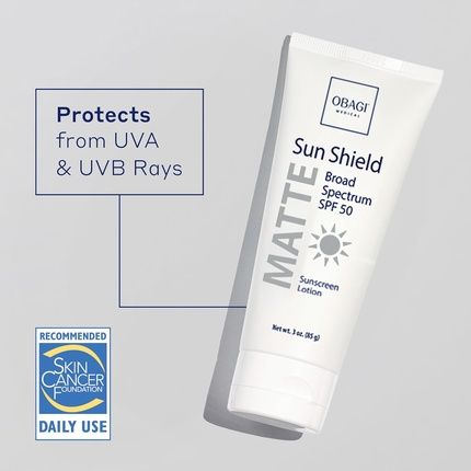 Obagi Sunscreen Sun Shield Matte Broad Spectrum Spf 50 Sunscreen 3Oz