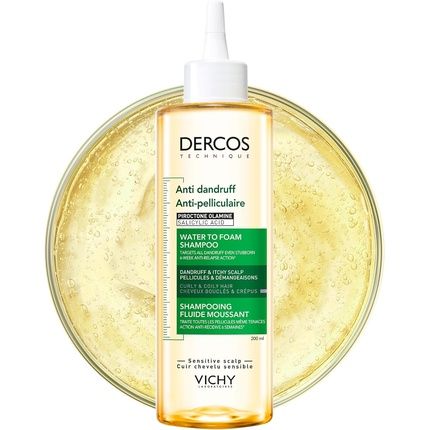 Vichy Dercos Anti-Dandruff Water To Foam Shampoo For Curls And Coils 200Ml