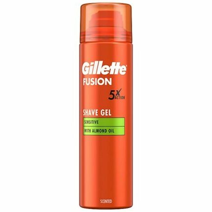 Gillette Fusion Sensitive Almond Oil Shaving Gel 200 Ml