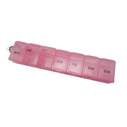 Ewanto Tablet Box Pill Box Medication Box 7 Days With Keychain Pink Bpa-Free Ha-32