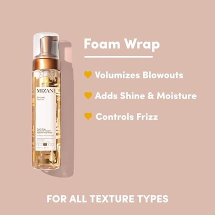 Mizani Styling Mousse For Wavy To Curly Hair - Preps Hair For Wraps And Wet Sets
