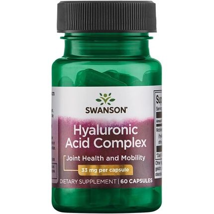 Swanson Hyal-Joint Hyaluronic Acid Complex 33Mg 60 Capsules