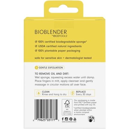 Cleansing Bioblender Biodegradable Facial Cleaning Sponge Ecotools Face Cleaning Glove - Image 3