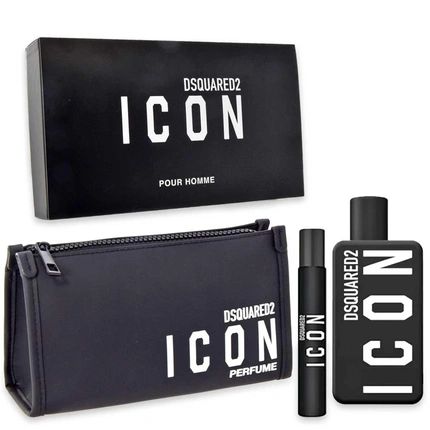 Dsquared Icon Men Eau De Parfum 100Ml 10Ml Beauty Case Perfume Gift Set