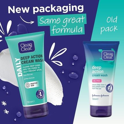 Clean & Clear Deep Action Cream Wash 150Ml