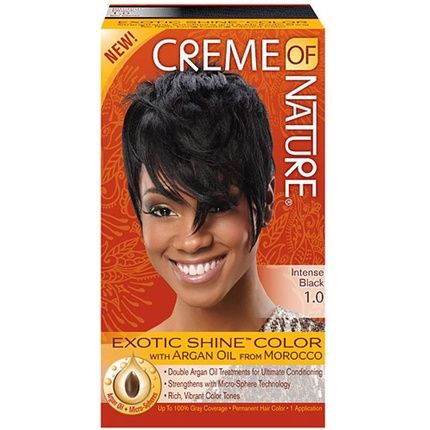 Creme Of Nature Exotic Shine Color With Moroccan Argan Oil 1.0 Intense Black