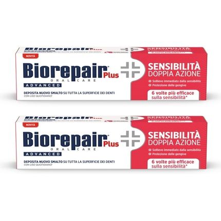 Biorepair Plus Advanced Sensitivity Double Action Toothpaste 75Ml 2.5Fl.Oz - Pack Of 2