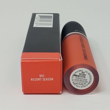 New Authentic Mac Powder Kiss Liquid Lipcolour 992 Resort Season