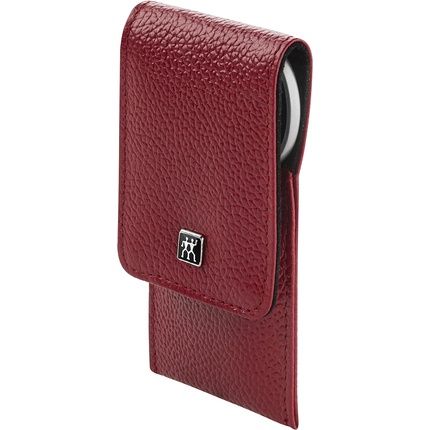 Zwilling Twinox Manicure And Pedicure Care Set 3 Pieces Premium Quality Leather Travel Case Asian Competence Red With Scissors - Image 3