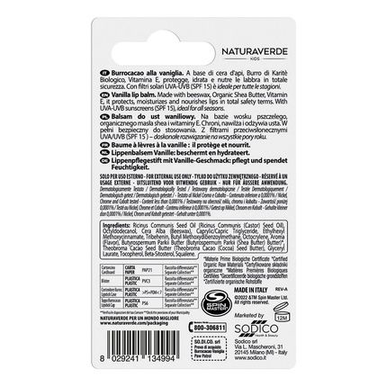 Naturaverde Kids Paw Patrol Vanilla Lip Balm With Cocoa Butter For Children With Organic Shea Butter With Uva-Uvb Filters Spf 15 5.7Ml Lipstick