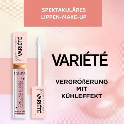 Eveline Cosmetics Variete Cooling Kisses Volumizing Gloss With Plant Extracts - Image 3