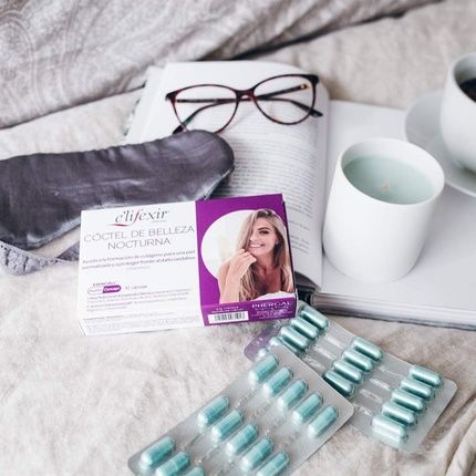 E'Lifexir Essential Beauty Cocktail Night Nutricosmetics Rejuvenating Anti-Aging 60 Capsules - Image 3