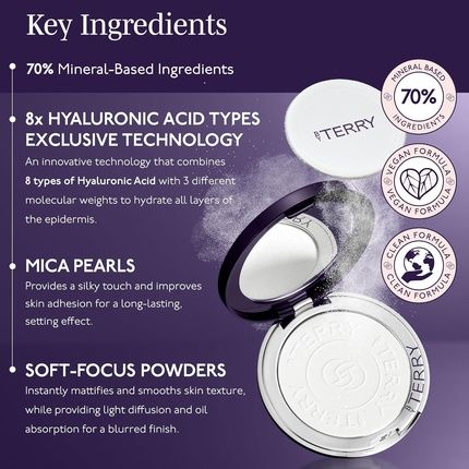 By Terry Hyaluron Pressed Hydra Powder 8Ha Travel Size Invisible Matte - Image 3