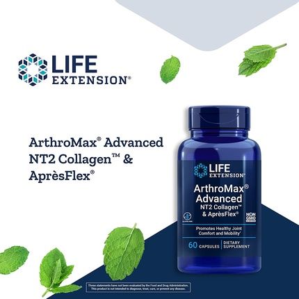 Life Extension Arthromax Advanced With Nt2 Collagen & Apresflex Capsules Joint Health Comfort & Mobility Formula 60 Count - Image 3