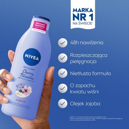 Nivea Moisturizing Body Lotion With Cherry Blossom 400Ml - Image 3