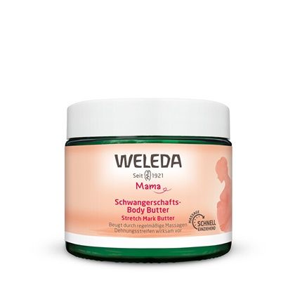 Weleda Bio Mama Pregnancy Body Butter 150Ml - Rich Natural Massage Cream To Prevent Stretch Marks On Belly, Thighs, And Chest