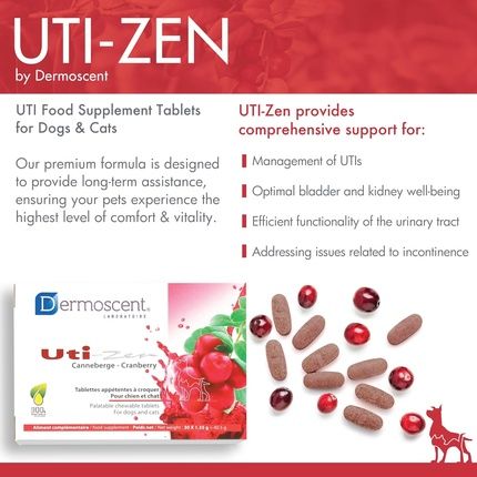 Dermoscent Uti-Zen Cranberry Tablets For Dogs & Cats Food Supplement