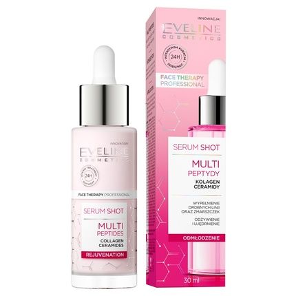 Eveline Serum Shot Multi-Peptides Rejuvenating Treatment For Face, Neck, And Decollete 30Ml