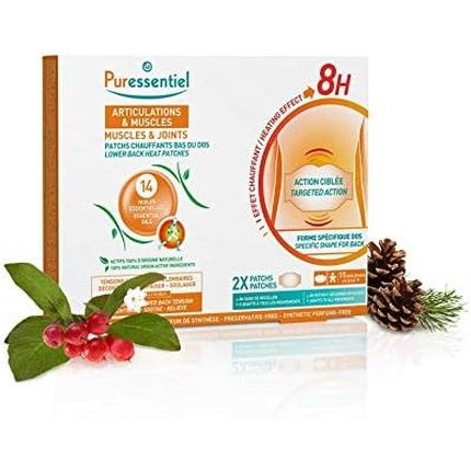 Puressentiel Muscles And Joints Lower Back Heat Patches For Unisex 2 Patches