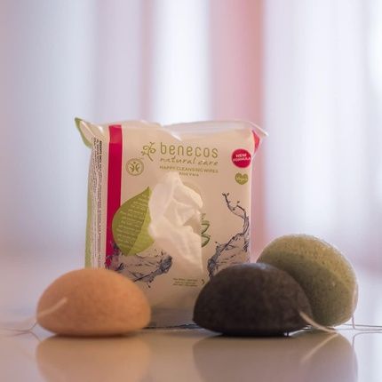 Benecos Natural Cosmetics Konjac Sponge Black Bamboo 100% Biodegradable - Image 3