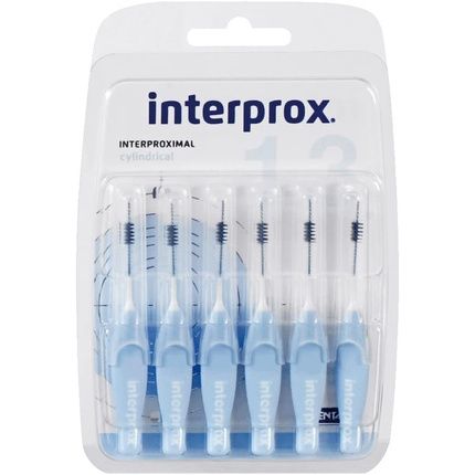 Interprox Interdental Brush Cylindrical Blue 6 Piece