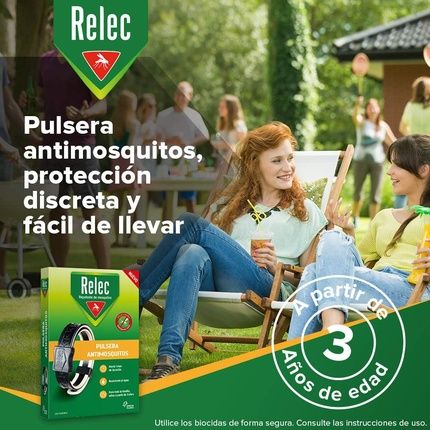 Relec Black Mosquito Bracelet With Citronella For The Whole Family