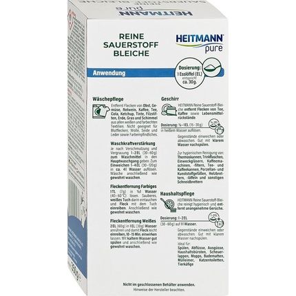 Heitmann Pure Bleach - Powerful Nature Friendly Detergent Against Stains And Dirt - Ecological Cleaning Agent - 1X 350G