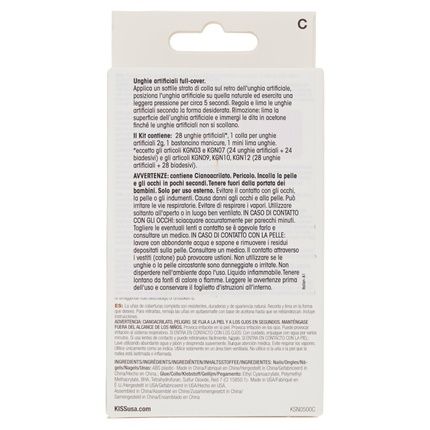 Kiss Salon Naturals Double Take Artificial Nails With Glue 28 Nails White - 32G - Image 3