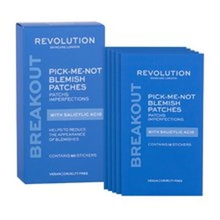 Revolution Skincare Pickmenot Blemish Patches Salicylic Acid 60 Cleansing Patches For Problematic Skin