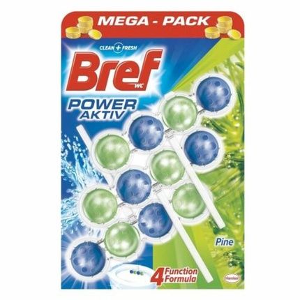 Bref Pine Wc-Block Toilet Cleaner Bath Fresh Scent 3 Pack 1350G