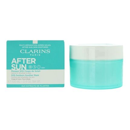 Clarins Sos Sunburn Soother Aftersun Mask 100Ml For Women Soothing Mask After Sunbathing