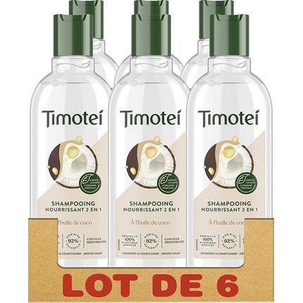 Timotei Nourishing 2-In-1 Coconut Oil Shampoo And Conditioner For Dehydrated Hair 300Ml