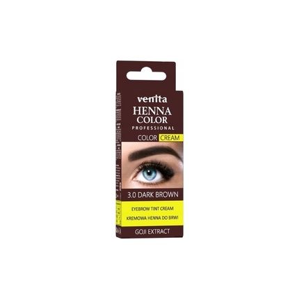 Venita Henna Color For Eyebrows - Dark Brown, 30G