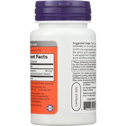 Now Foods 5-Htp 30 Capsules 50Mg
