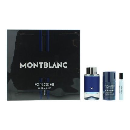 Montblanc Explorer Ultra Blue 3 Piece Gift Set For Men