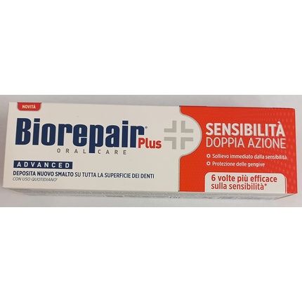 Biorepair Plus Advanced Sensitivity Double Action Toothpaste 75Ml 2.5Fl.Oz - Pack Of 2