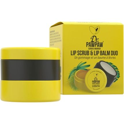 Dr. Pawpaw Scrub & Nourish Lip Scrub And Balm Duo With Papaya And Aloe Vera