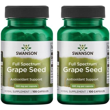 Swanson Grape Seed Heart Antioxidant Herbal Supplement 380Mg 100 Capsules