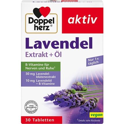 Doppelherz Lavender Extract And Oil With Vitamins B6 And B12 For Normal Psych And Nervous System Function 30 Tablets