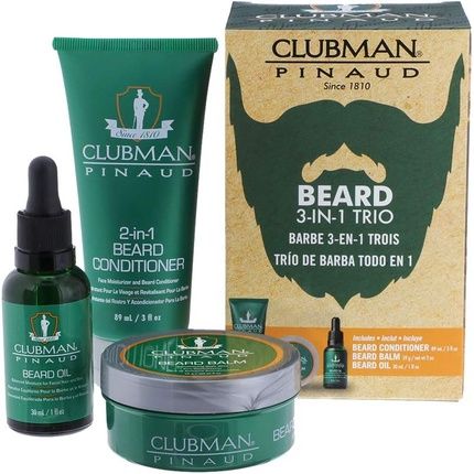 Clubman Pinaud Beard Pack With Conditioner, Balm, And Oil - 3 Pieces