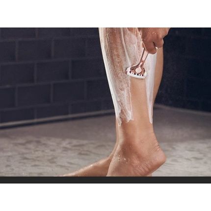 Wilkinson Sword Quattro For Women Premium Metal Rose Gold Razor Handle With 5 Blade Refills