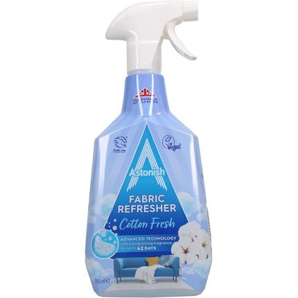 Astonish Fabric Refresher Spray For Freshening Clothes, Curtains, Carpets And Fabrics Cotton Fresh Scent 750Ml
