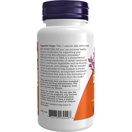 Now Dim 200 With Calcium D-Glucarate 90 Veg Capsules - Image 3