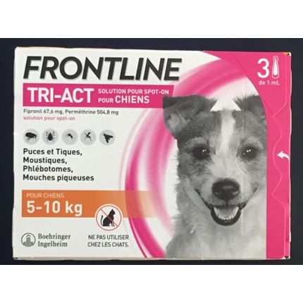 Frontline Tri-Act Flea And Tick Treatment For Dogs 5-10Kg