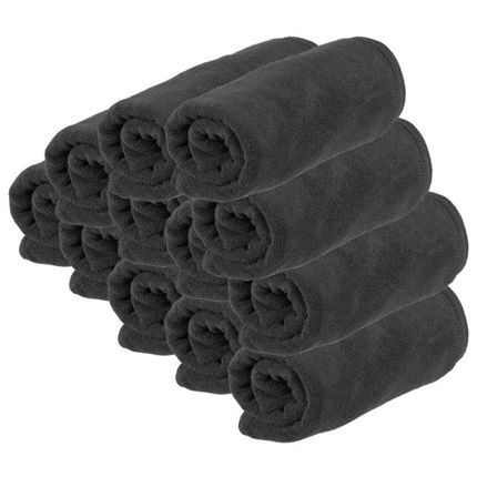Sibel Microfiber Towels Black 12 Pieces