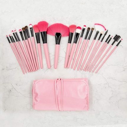 T4B Mimo Set Of 24 Makeup Brushes With Brush Case (Pink) - Image 3