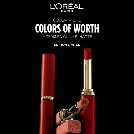 L'Oreal Paris Lipstick For A Powdery Matte Finish And 16 Hours Long-Lasting, Color Riche Intense Volume Matte 600 Le Nude Audacious 1.8G